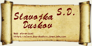 Slavojka Duškov vizit kartica